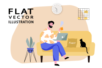 create unique modern flat vector illustration