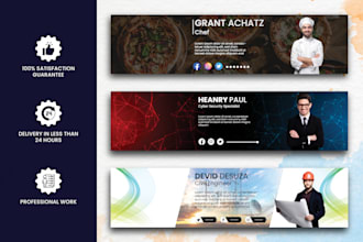 do professional linkedin background cover and banner design