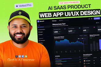 design your ai saas product dashboard and web app UI UX in figma