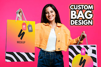 design custom tote bag, paper bag, shopping bag, cotton bag