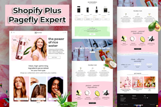 design shopify product landing page with pagefly or gempages