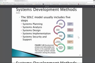 do all tasks on system analysis and design