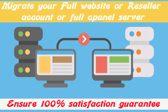 migrate your full website or reseller account or full cpanel server