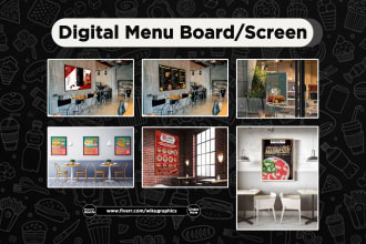 do digital menu, menu board, tv screen, digital signage