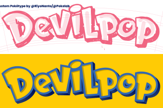 make cool pokemon font, lettering, typography