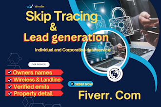 provide real estate skip tracing and motivated seller leads