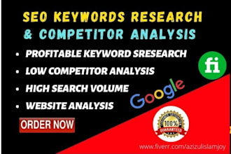 do profitable SEO keyword research and competitor analysis