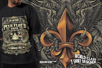 create amazing tshirt artworks with my highly detailed style