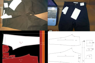 design pattern for sewing of apparel industry top and bottom