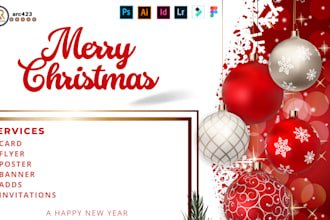 do design marvelous christmas card, greeting card
