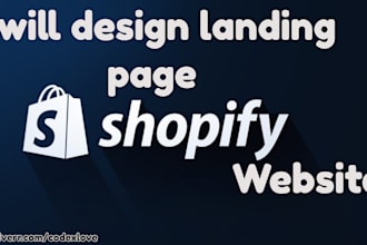 design landing page, shopify ecommerce website
