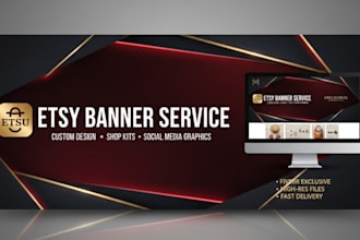 design a professional etsy banner design for your shop