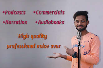 record professional telugu and english male voice over
