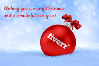 put your logo or a small text on a colorful christmas ball