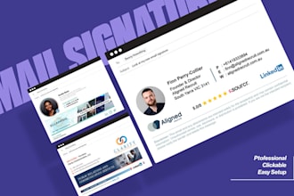 design modern email signature HTML and animated