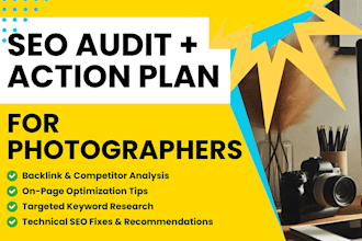 do a detailed SEO audit and action plan for photographers