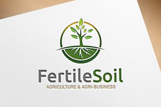 design natural landscape eco hemp agriculture farm organic logo