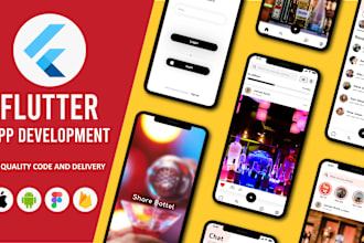 develop flutter app for android, ios, and web