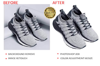 do background remove and photoshop job