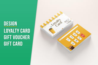 design loyalty card, gift card, gift voucher design
