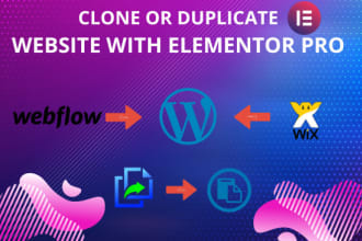 clone, duplicate or build wordpress website with elementor