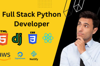 be your full stack python django developer
