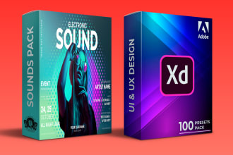 design digital product 3d box mockup , software box mockup