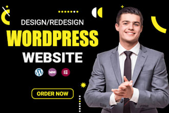 create wordpress elementor website, wordpress website redesign