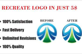 vector your logo or image with extra modifications in 2 hour