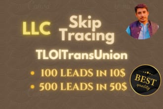bulk real estate leads skip tracing and llc business name skip tracing