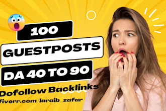 write unique 100 guest post articles and whitehat permanent SEO backlinks