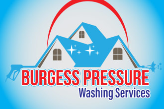 professional  3d logo for cleaning, pressure washings