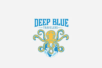 create a scuba travel logo in 1 day