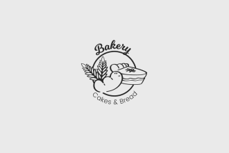 design creative bakery logo with satisfaction guaranteed