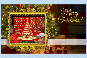 design eye catching christmas card or invitation card