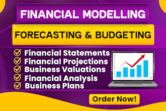 build excel financial models, forecasting, budget, analysis reports, projections
