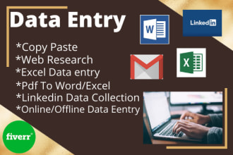 do data entry,data collection,copy paste,data entry excel