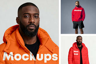 make customised clothing mockups with editable colour and logo