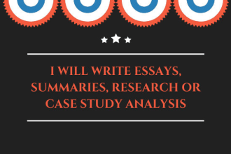 作文写作，摘要写作，案例研究分析或对任何主题的研究