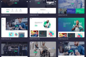 design wordpress portfolio website, business portfolio website with elementor