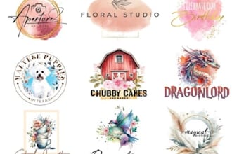 make bakery watercolor logo sweet and artistic designs