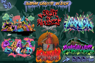 create perfect graffiti design for your name, logo, brand, etc