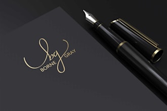 do handwritten initial monogram logo