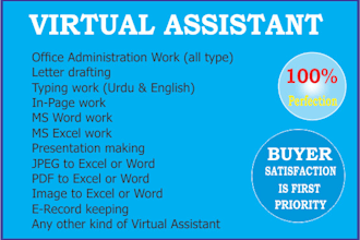 provide full time virtual assistance for better office work