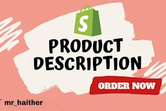write shopify product description with SEO title