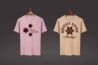 design professional custom t shirts design typhography modern prints icons