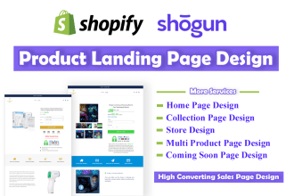 design shopify product landing or collection page using shogun