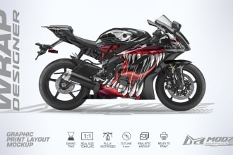 create design motorcycle streetbike wrap design