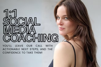 be your social media marketing coach