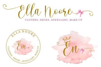 do watercolor feminine signature logo for photography cosmetics makeup  boutique